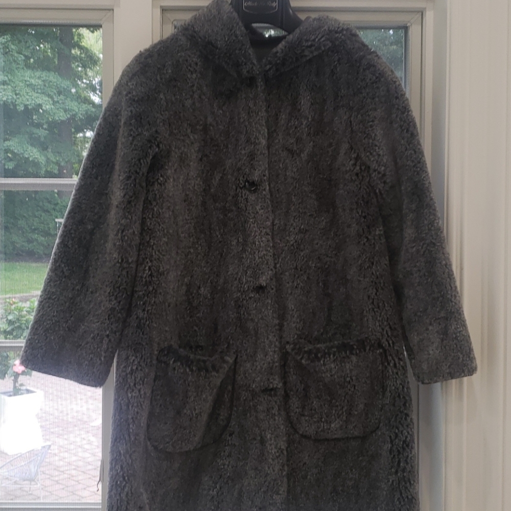 Brand new fully reversible faux shearling 3/4 coat